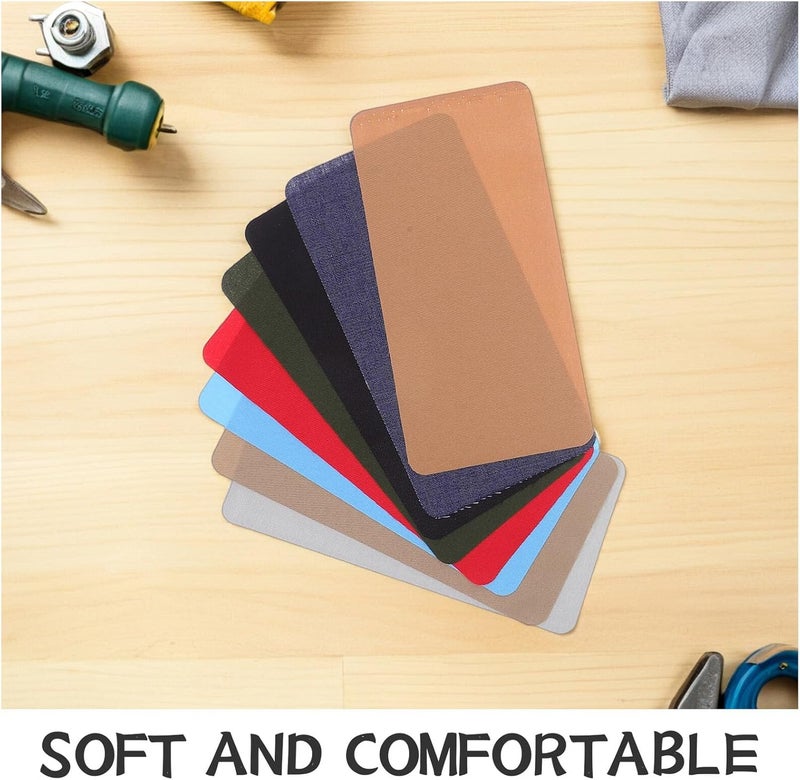 17pcs Iron on Cotton Fabric Patches for Clothes Repair, Colorful Sewing Patches for Elbow and Knee Reinforcement, Clothing Mending Set for Casual Wear - Image 3