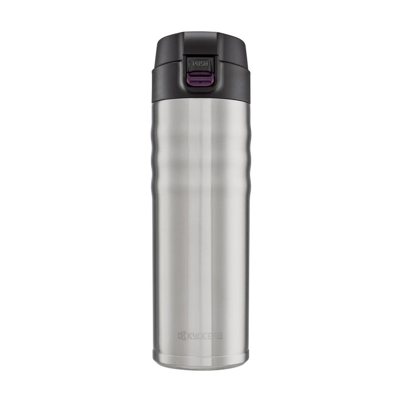 Kyocera 17oz. Ceramic Coated Interior, Double Wall Vacuum Insulated, Stainless Steel Travel Mug-Stainless Steel - Image 1