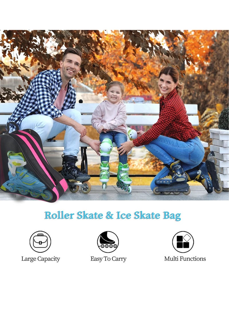 SOLARAE حقيبة زلاجات رولر، حقائب زلاجات قابلة للتنفس مع حزام كتف قابل للتعديل، حقيبة تخزين أحذية التزلج من قماش أوكسفورد، للنساء والرجال والبالغين ملحقات زلاجات رولر - Image 2