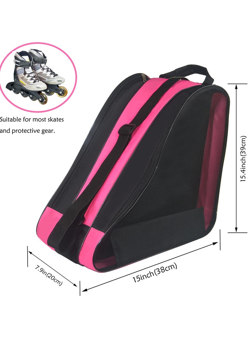SOLARAE حقيبة زلاجات رولر، حقائب زلاجات قابلة للتنفس مع حزام كتف قابل للتعديل، حقيبة تخزين أحذية التزلج من قماش أوكسفورد، للنساء والرجال والبالغين ملحقات زلاجات رولر - Image 3