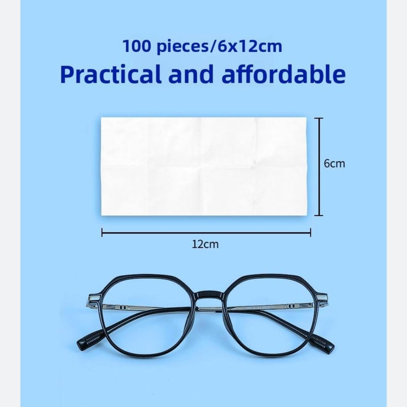 CAVERNSHOP 100 Pack Anti Fog Wipes for Glasses, Individually Wrapped Lens Cleaner Wipes Pre-Moistened for Eyeglasses Laptop Phone Monitor, Camera Lens Screen Cleaning - Image 5