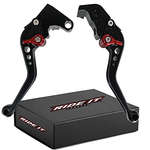 RIDE IT FOREVER Short Adjustable CNC Motorcycle Brake and Clutch Levers for YZF R6 2005-2015,YZF R1 2004-2008-Gold - Image 1