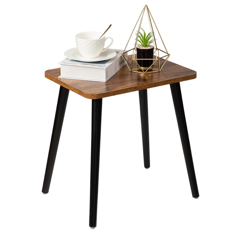 FORAOFUR Side Table Rectangular Wooden Small End Table Small Accent Table for Living Room Bedroom and Balcony Modern Side Tables for Spaces Home Decor Easy Assembly