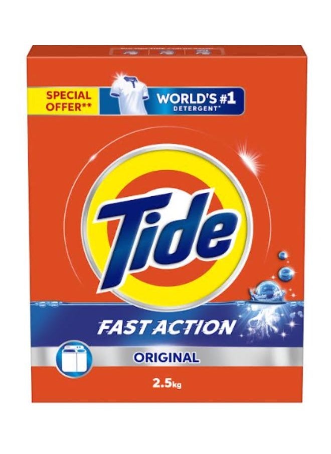 Tide - Fast Action Laundry Detergent Powder 2.5kg - Image 1