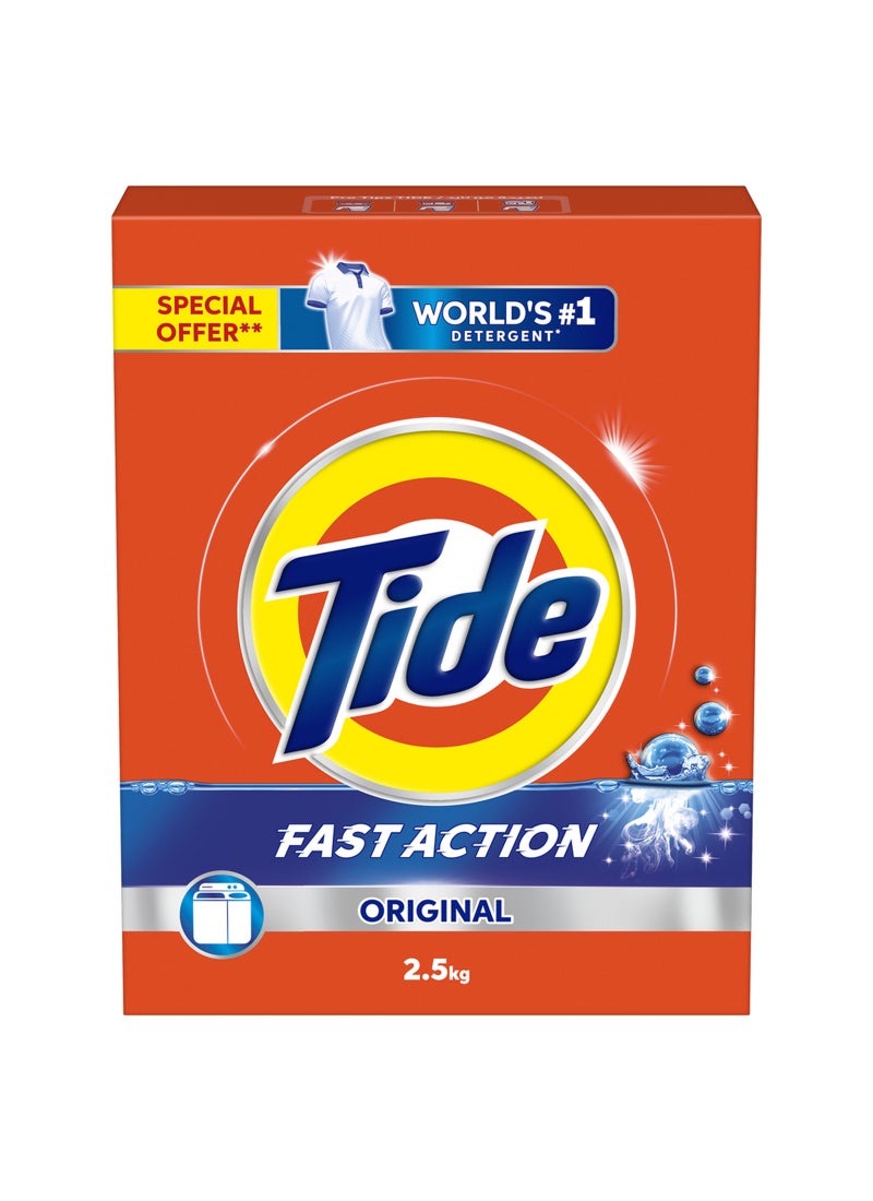 Tide Fast Action Laundry Detergent Powder 2.5kg - Image 1