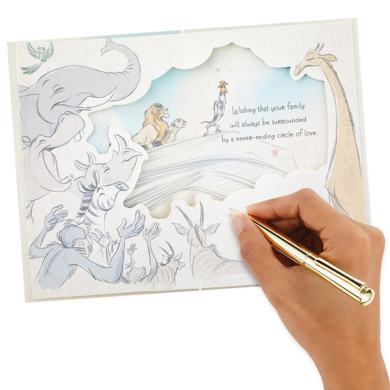 Hallmark Disney Baby Shower Card for New Parents (Lion King, Baby Simba) Welcome New Baby, Congratulations, Gender Reveal - Image 5