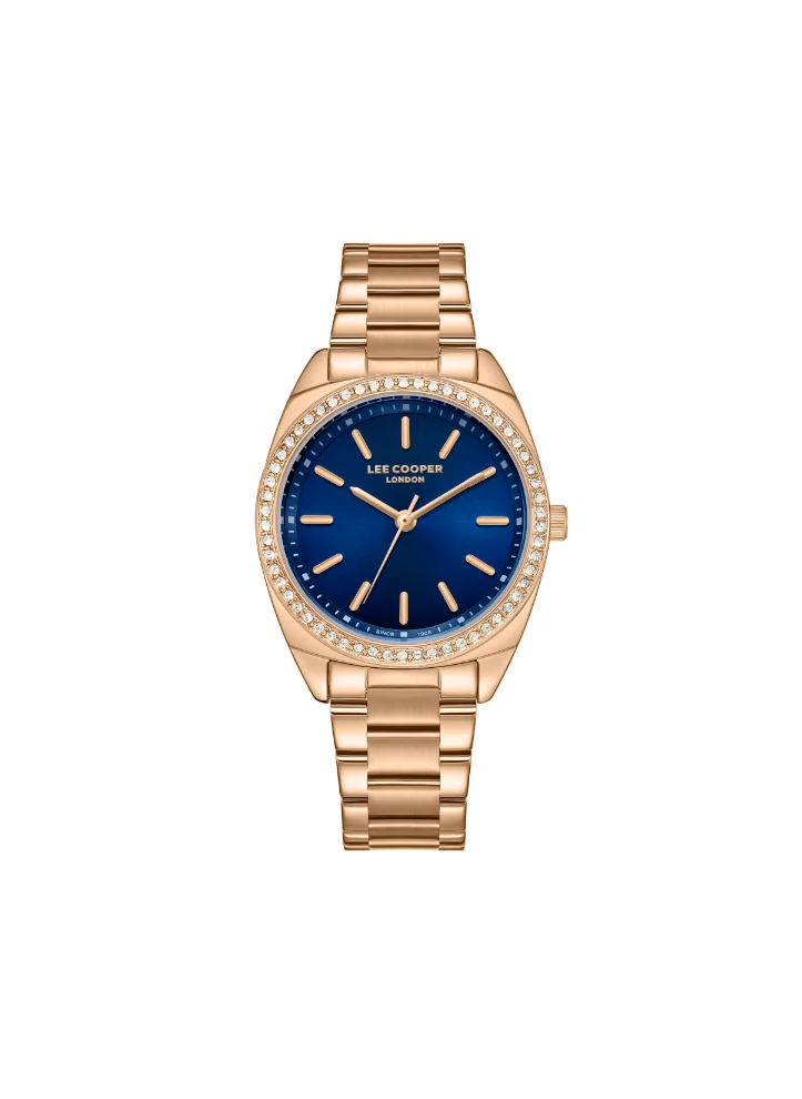 Lee Cooper Lee Cooper LC08041.490 Women's Analog Display Watch & Metal Strap Rose Gold