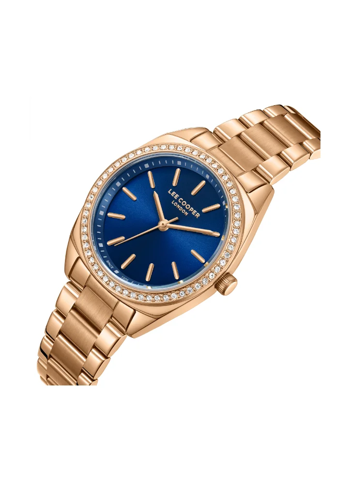 Lee Cooper Lee Cooper LC08041.490 Women's Analog Display Watch & Metal Strap Rose Gold