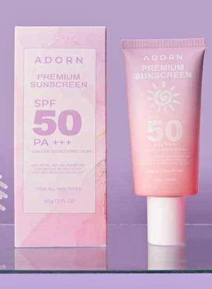 أدورن واقي الشمس الفاخر بعامل حماية من الشمس SPF 50 50 جم - Image 4