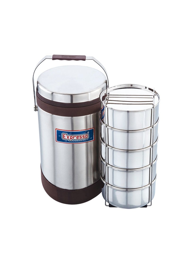 Expresso Expresso Smart Hot Carrier Lunch Box Stainless Steel Office Range 5 Container (5 Containers) 