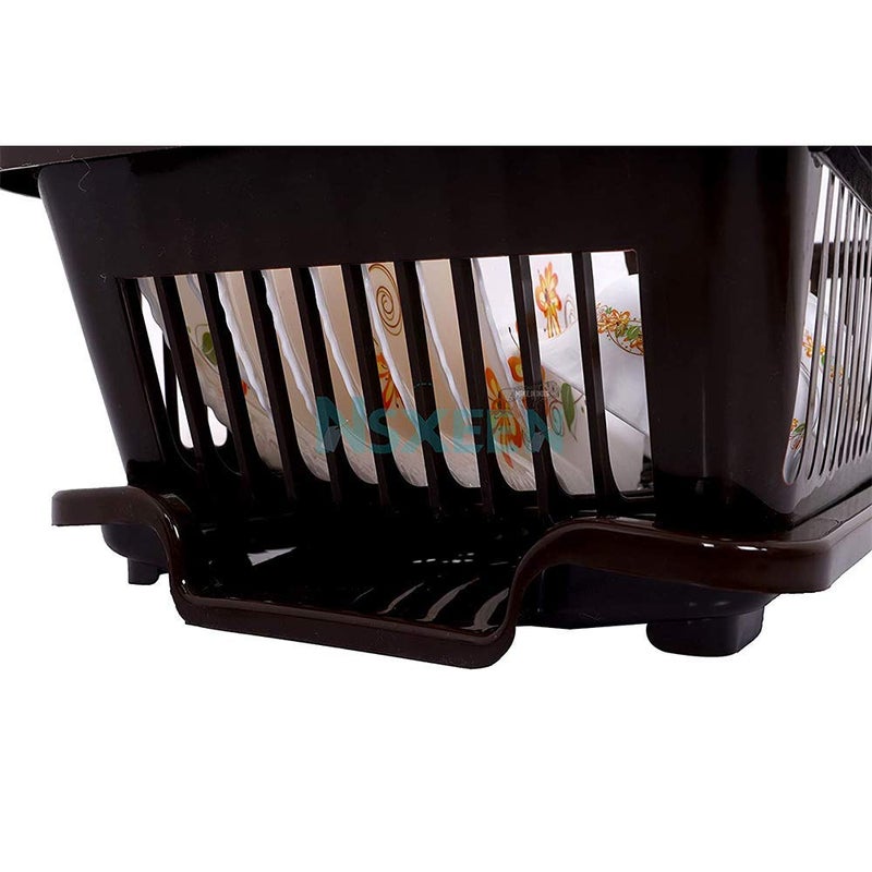 Birdwing Drainer basket-Brown 3 in 1 Unbreakable Kitchen Sink Dish Driying Corner, Dish Drainer and Drying Rack for Kitchen - Image 2