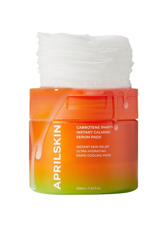 APRILSKIN Carrotene Ipmp™ Instant Calming Serum Toner Pads | 5Minute Cooling Serum Pads | Vegan Crueltyfree | Noncomedogenic | Tonerserumsheet Mask Allinone | Korean Skin Care 80 Pads - Image 1