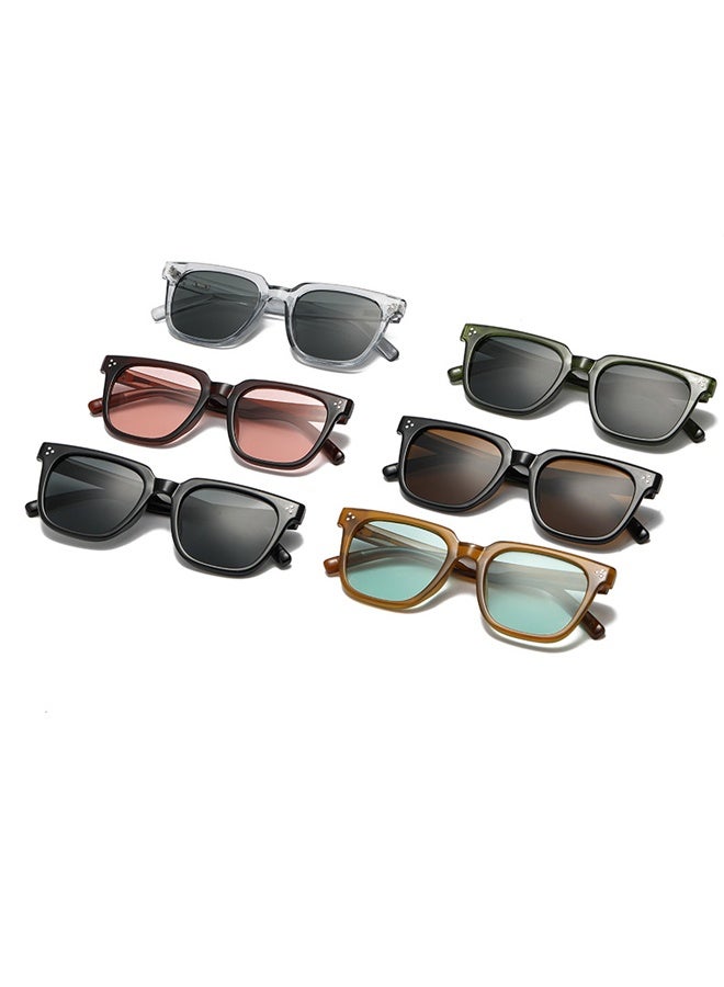 Sunglasses for Men Women Protection Sun Glasses TR Fashion Anti Glare Sun Shades for Driving Fishing Traveling,Transparent Gray Frame, Includes Complimentary Leather Glasses Pouch - Image 5