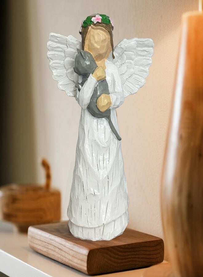 Suproamgo Memorial Gifts for Loss of Cat，Pet Sympathy Remembrance Gifts for Pet Mom and Lovers，Resin Angel Figurine Statues for Garden - Image 4