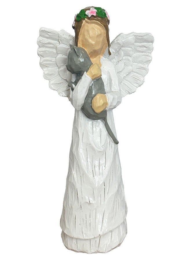 Suproamgo Memorial Gifts for Loss of Cat，Pet Sympathy Remembrance Gifts for Pet Mom and Lovers，Resin Angel Figurine Statues for Garden - Image 1