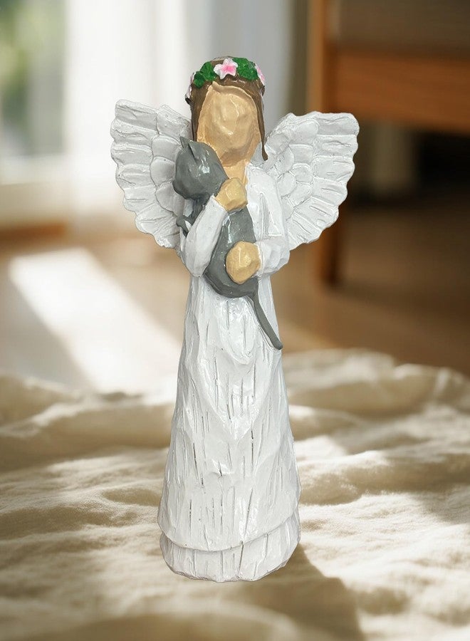 Suproamgo Memorial Gifts for Loss of Cat，Pet Sympathy Remembrance Gifts for Pet Mom and Lovers，Resin Angel Figurine Statues for Garden - Image 5