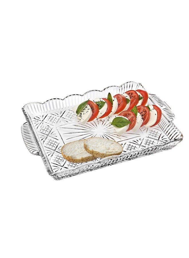 Godinger Dublin Serving Tray, Serving Platter, for Appetizers, Desserts, Snacks & Fruit - 16" x 10.5" - Image 1