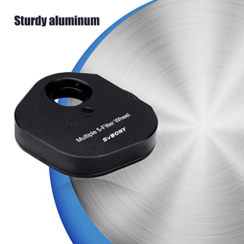 SVBONY SV133 Filter Wheel Multiple 5 Position Filter Wheel for Telescope with 1.25 inches Eyepiece Adaptor T2 Camera Adaptor and Locking Ring - Image 3