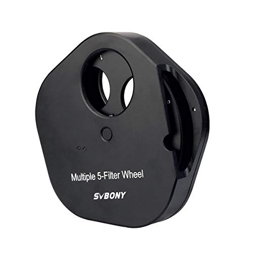 SVBONY SV133 Filter Wheel Multiple 5 Position Filter Wheel for Telescope with 1.25 inches Eyepiece Adaptor T2 Camera Adaptor and Locking Ring - Image 1