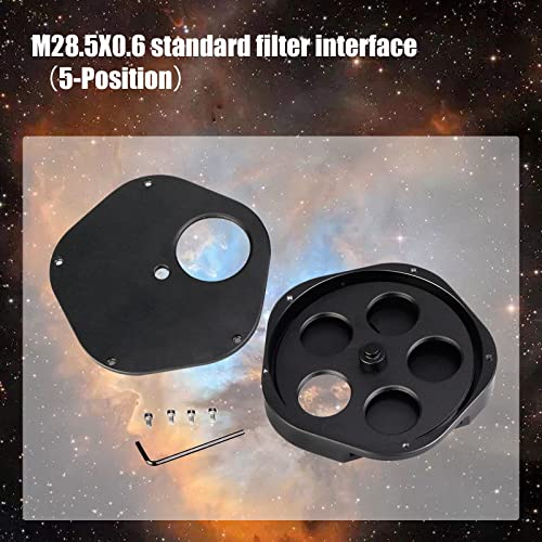 SVBONY SV133 Filter Wheel Multiple 5 Position Filter Wheel for Telescope with 1.25 inches Eyepiece Adaptor T2 Camera Adaptor and Locking Ring - Image 4