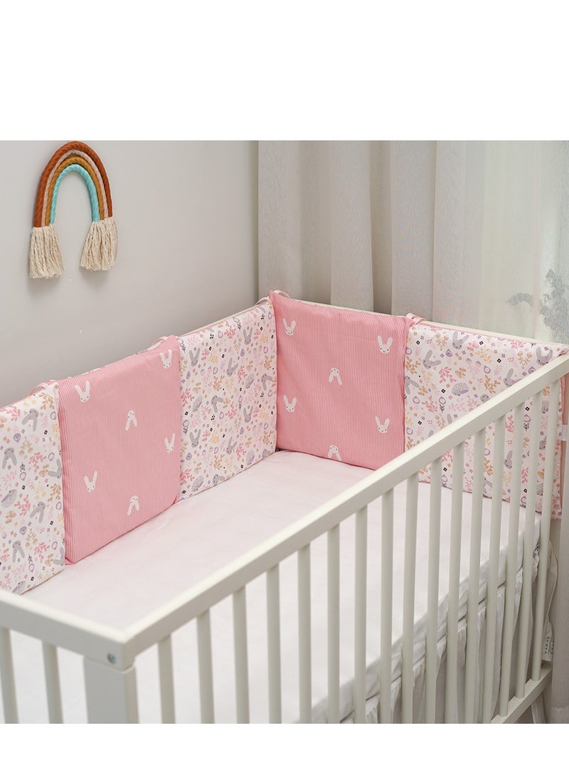 MIXDE Cot Bumper, Crib Bumper, Breathable Mesh Cot Liner, Crib Rail Cover, Baby Boys Girls Nursery Breathable Crib Bed Liner Bumper Baby Crib Rail Cover Protector Guard Padded Cot Rail Wrap for Side Front 