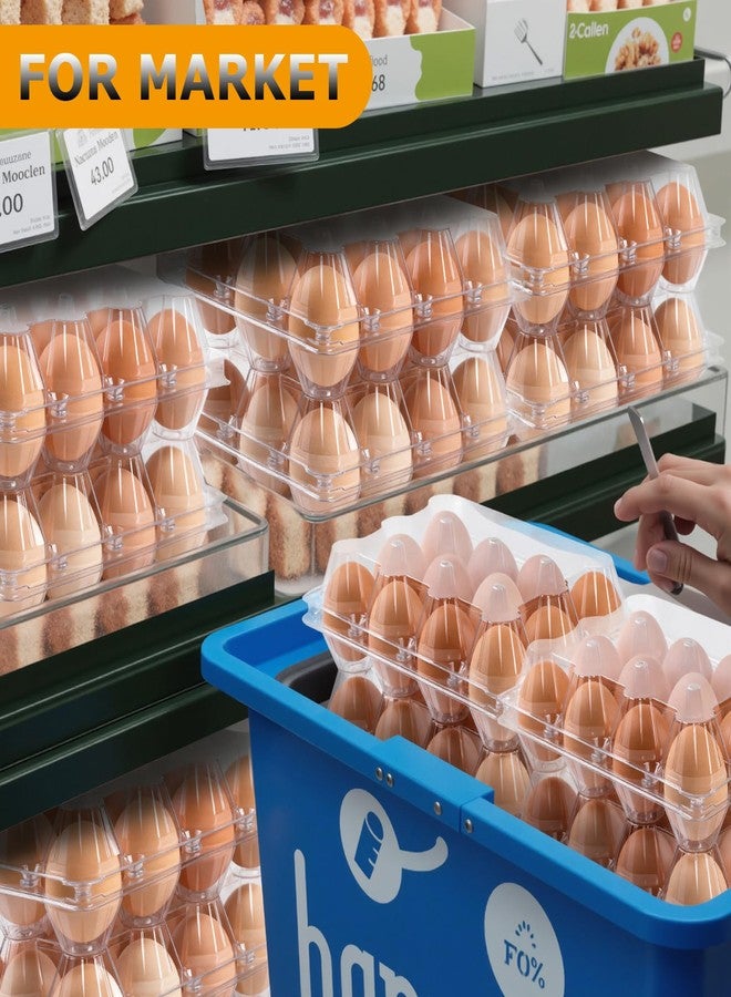 ALISWAT 100 Pack Plastic Egg Cartons 12 Count Egg Cartons Cheap Bulk for Chicken Eggs, Egg Holder Egg Container for Fresh Eggs, Reusable Egg Carton for Family, Chicken Farm and Markets, 2x6 Grid, Medium - Image 5