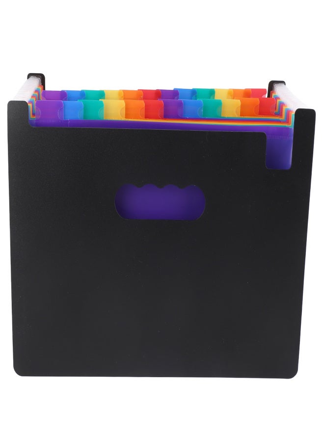 Expanding File Folder 24 Pockets Large Capacity Expanding Document Organizer with Colorful Tabs for Office School - Image 3