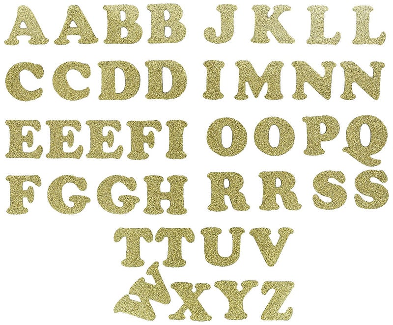 Dritz 15270 Iron-on Letters, Soft Flex, Cooper, 1-1/4-Inch, Metallic Gold (5-Sheets) - Image 1