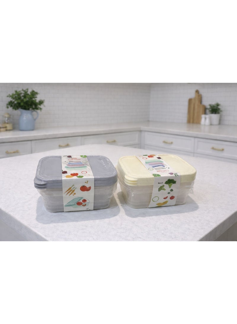 حافظة تخزين طعام بلونين متعددة بنفس الحجم - Image 2