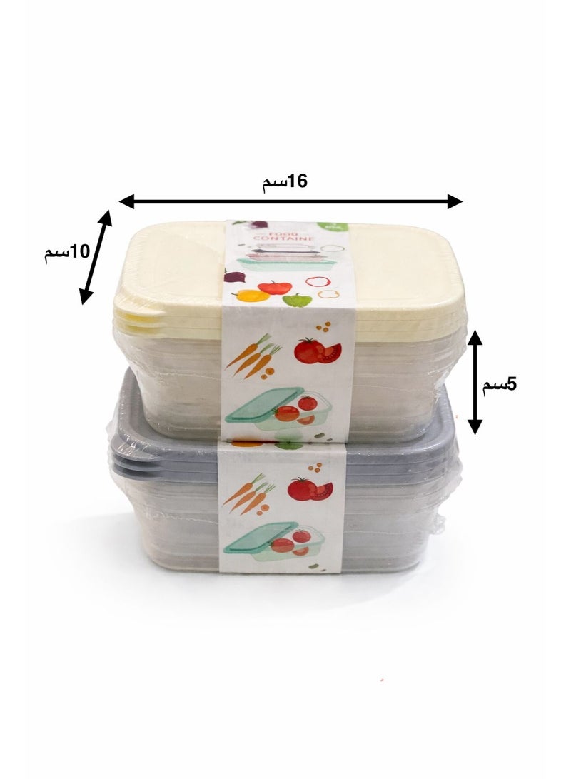 حافظة تخزين طعام بلونين متعددة بنفس الحجم - Image 3
