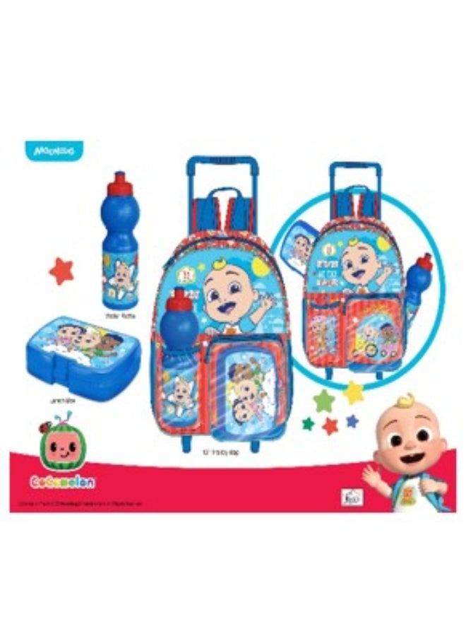 Cocomelon Junior 3 In 1 Trolley Bag 14-Inch FKR02463 - Image 1