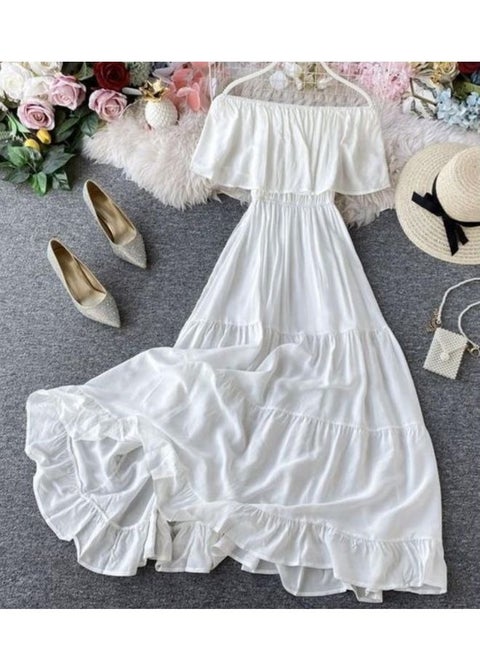 Women's dress, distinctive color and model, one of the latest trends