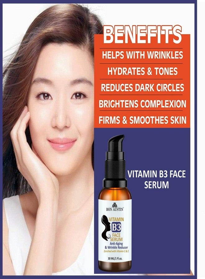 Bon Austin Premium Vitamin B3 Serum- For Skin Lightening & Brightening Combo pack of 3 Bottles of 30 ml(90 ml) - Image 3