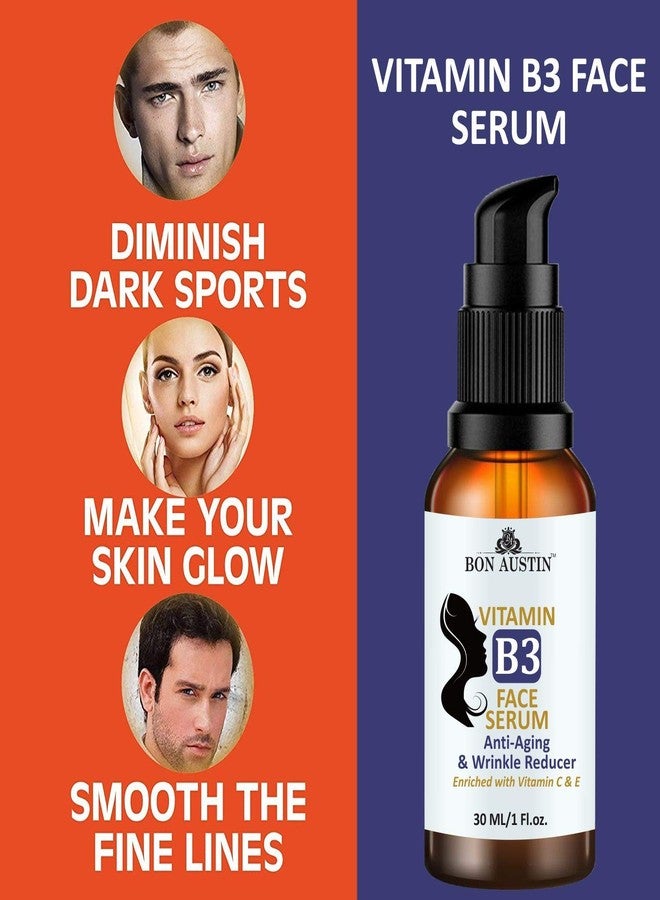 Bon Austin Premium Vitamin B3 Serum- For Skin Lightening & Brightening Combo pack of 3 Bottles of 30 ml(90 ml) - Image 4