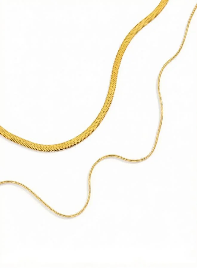 Take Two Gold Layered Necklace Set