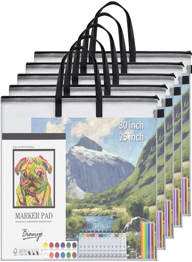 YOPCDJ 30x25 inches Extra-Large Art Portfolio Bag, Portfolio Folder for Artwork with Handle, Zippered Storage Folder for Poster, Scrapbook, Keepsake and Bulletin Board - Image 1