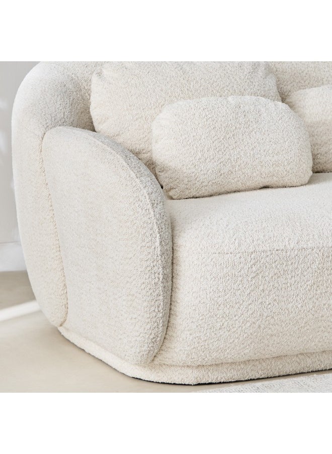 Home Box - Melfi 2-Seater Fabric Sofa with 4 Cushions 98 x 75 x 189 cm - Image 1