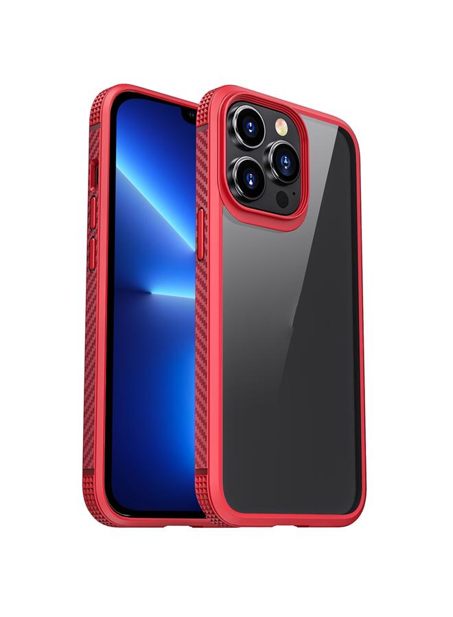 S-TOP Case For iPhone 13 Pro Max MG Series Carbon Fiber TPU + Clear PC Four-corner Airbag Shockproof Case - Image 1