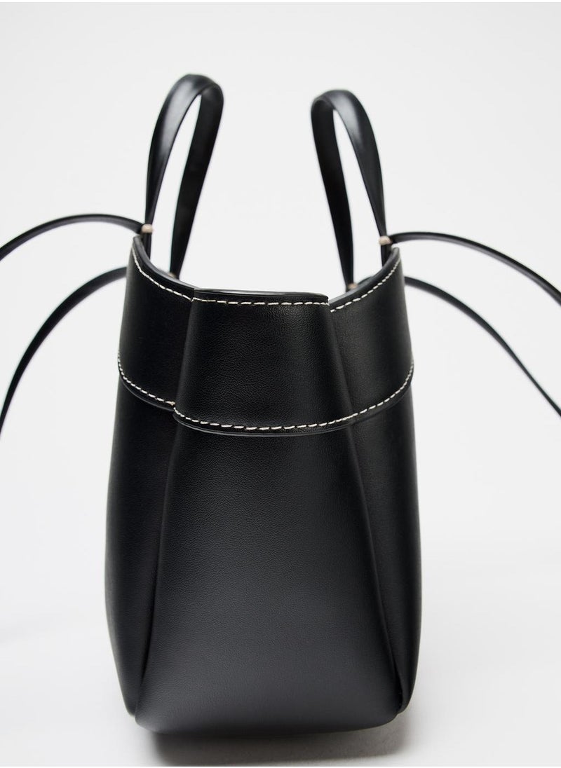 Zara - Tote Shopping Bag with Removable Bundle - Image 1