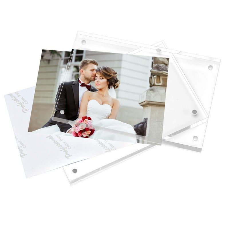 Magicool Magicool Premium Acrylic Photo Frame- Magnet Photo Frame -Double Sied Thick Desktop Frames (5x7 5 Pack) - Image 3