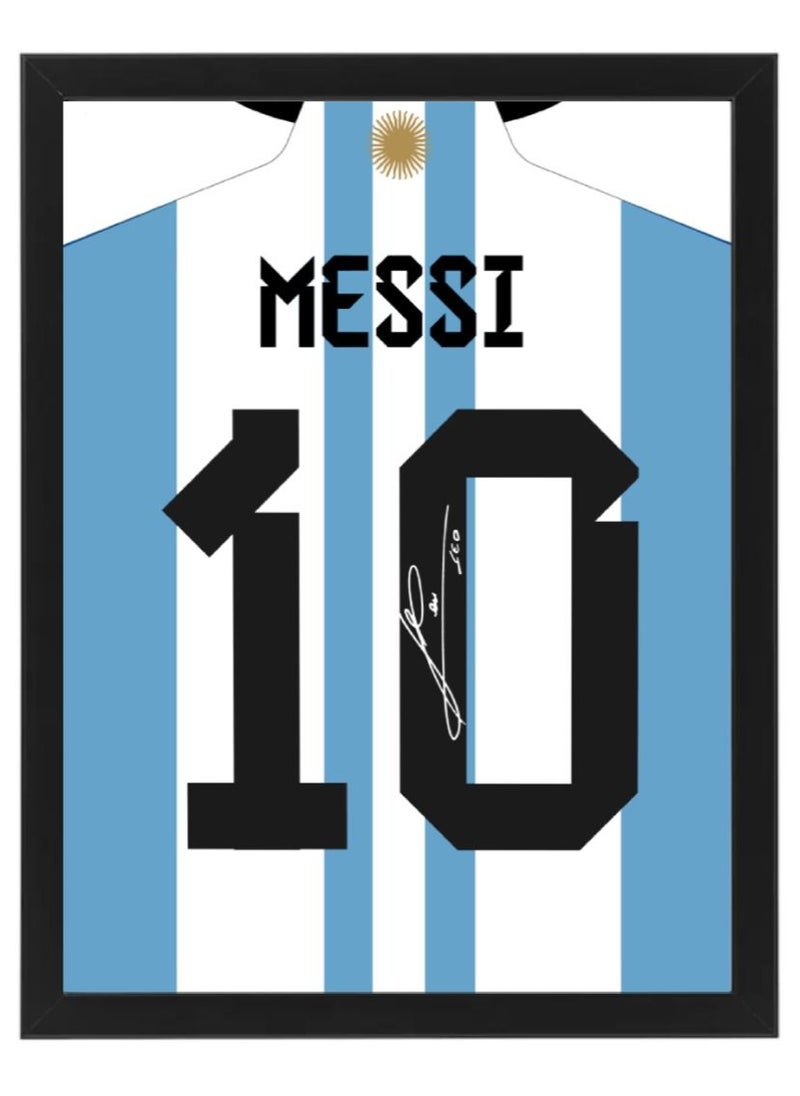 Boomah Accessories Lionel Messi Argentina Autographed Jersey Poster with Frame 30x40cm 