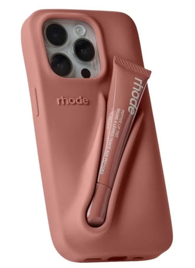 Silicone Phone Case with Built-in Lip Gloss Holder – Stylish & Functional Design for iPhone