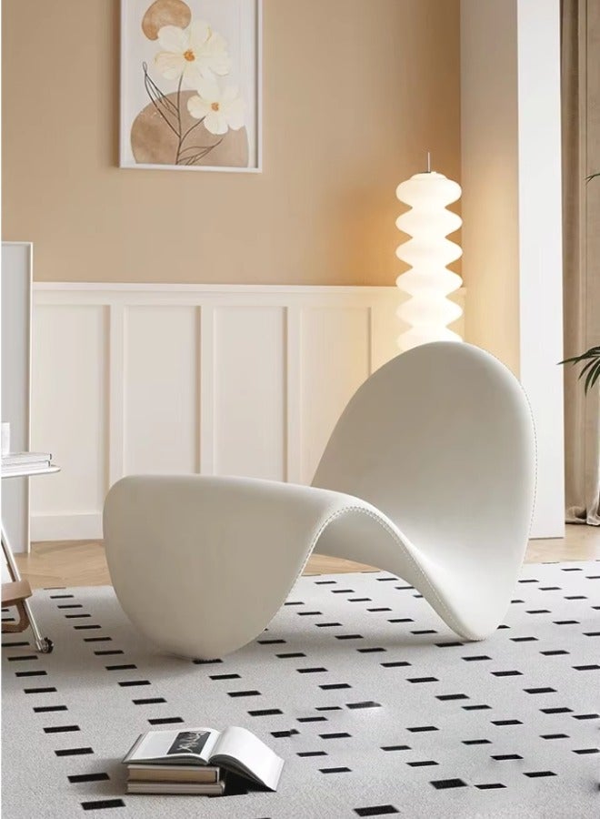 fashionhome Modern Wavy Boucle Lounge Chair Minimalist Ergonomic Accent Chair for Living Room Bedroom - Image 1