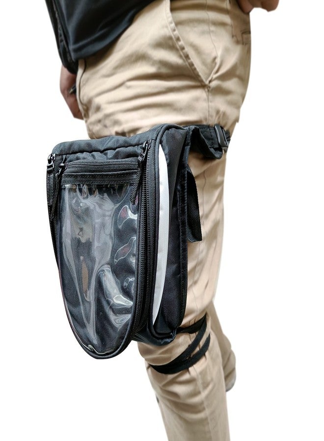 ARTHLAKSH Multipurpose Bag | Water Repellent | Strap to Leg or Hip | for Travel, Outdoor and Adventures- Black - Image 3