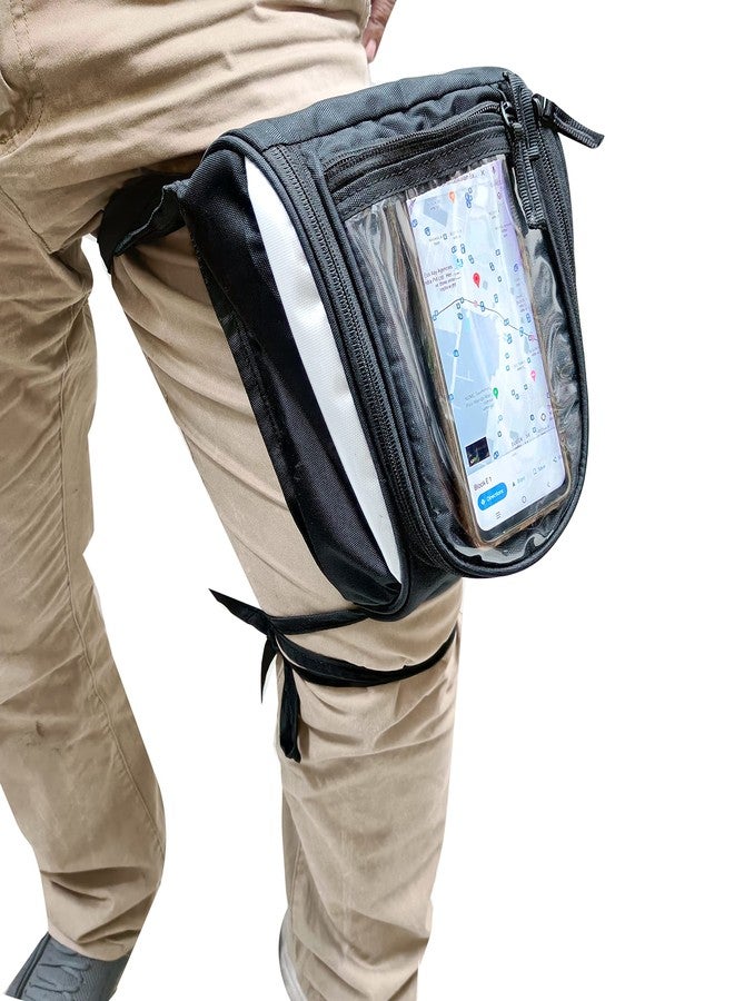 ARTHLAKSH Multipurpose Bag | Water Repellent | Strap to Leg or Hip | for Travel, Outdoor and Adventures- Black - Image 2