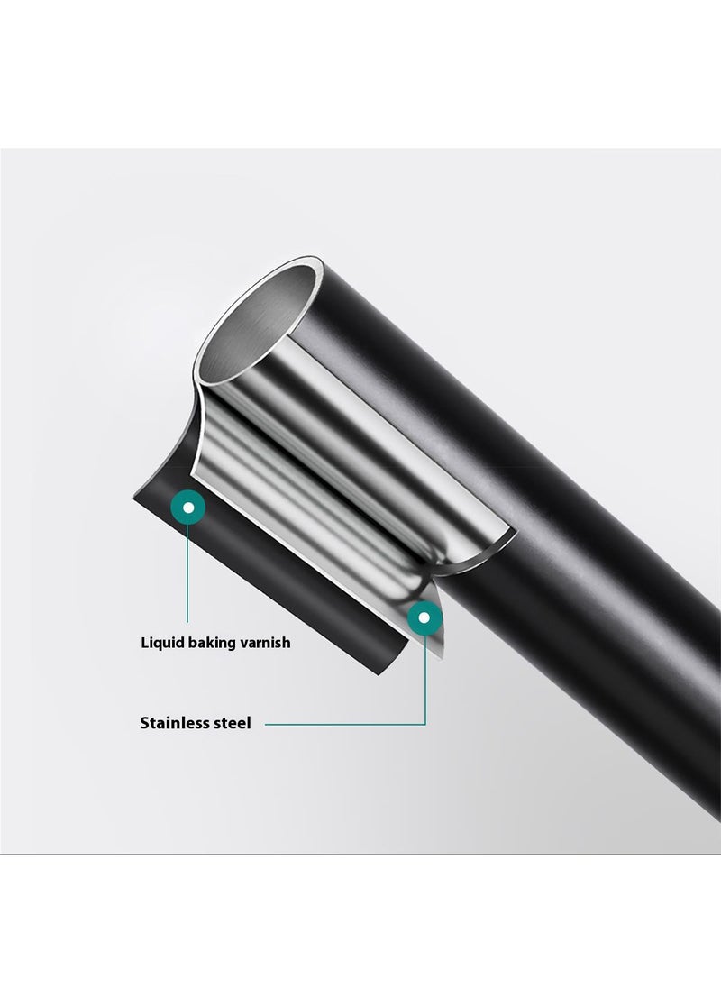 Sharpdo - Bathroom Shower Curtain Rod 70-110cm Adjustable Spring Curtain Rod No drilling Stainless Steel Easy installation Non-Rust clothes rail in wardrobe Kitchen - Image 1
