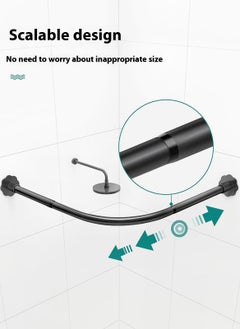 Sharpdo Bathroom Shower Curtain Rod 70-110cm Adjustable Spring Curtain Rod No drilling Stainless Steel Easy installation Non-Rust clothes rail in wardrobe Kitchen  - Image 2