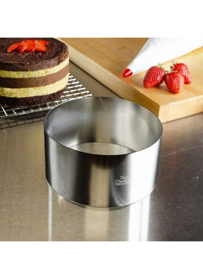 Fat Daddio's - Fat Daddio's SSRD-6030 Cake & Pastry Ring, 6 x 3 Inch, Silver - Image 1