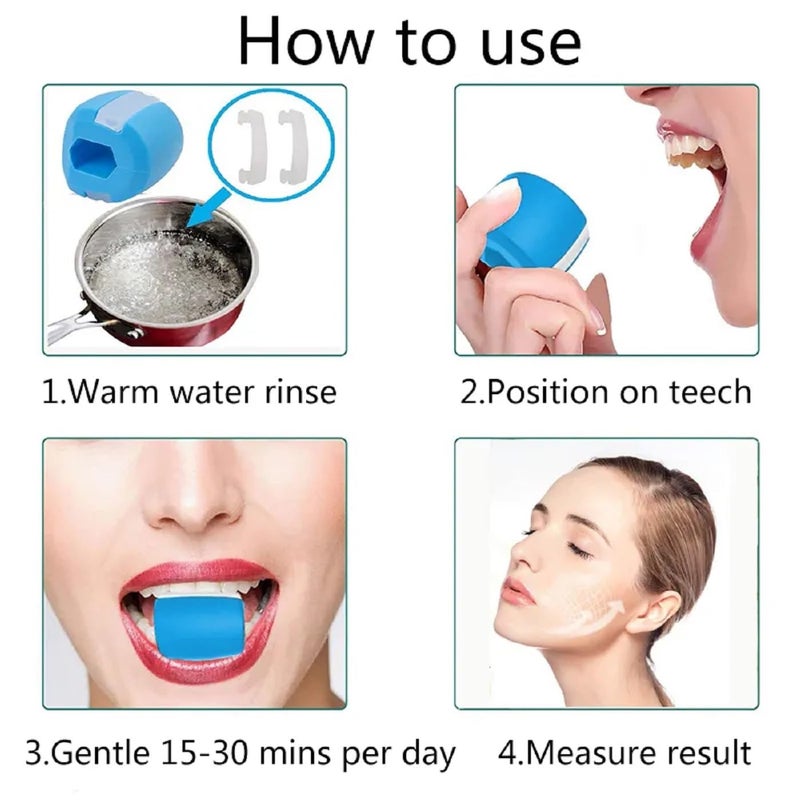 Mopslik Mopslik JawlineJaw Exerciser Tool Men Women Face Fat reducer Double Chin Reducer Slim and tone face exerciser Neck Jaw Liner Tool Pack Of 2 - Image 3