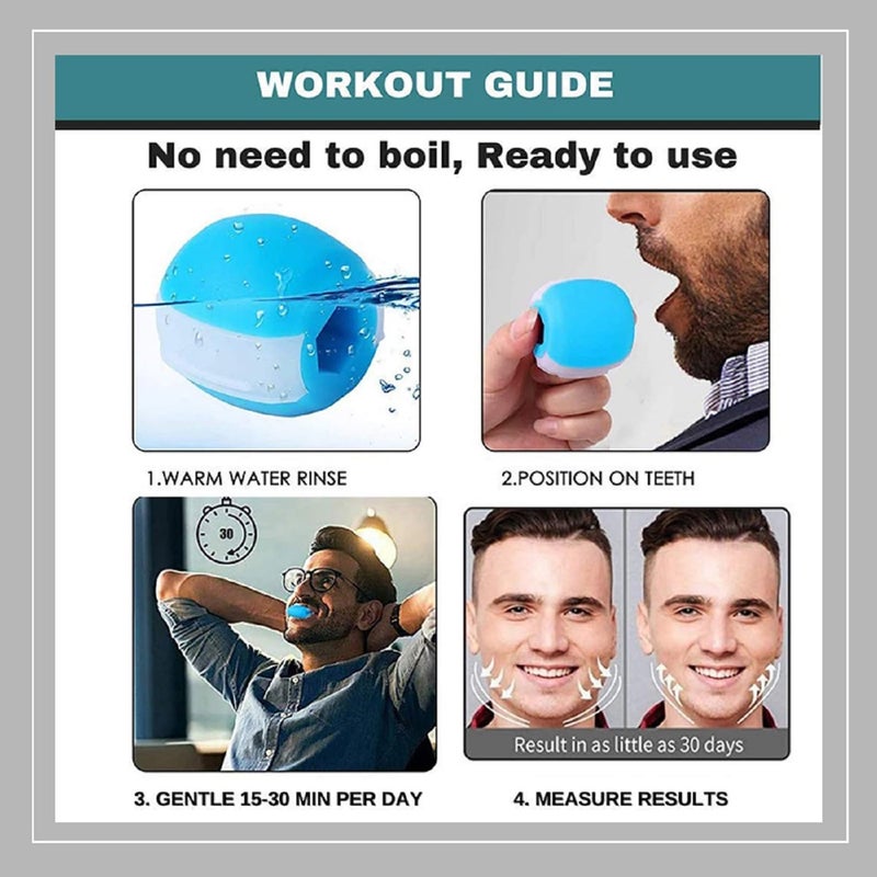 Mopslik Mopslik JawlineJaw Exerciser Tool Men Women Face Fat reducer Double Chin Reducer Slim and tone face exerciser Neck Jaw Liner Tool Pack Of 2 - Image 4